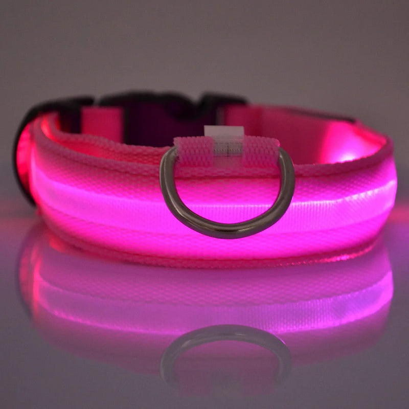 Coleira de cachorro Nylon LED